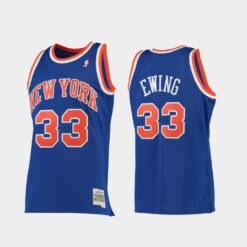 New York Knicks Patrick Ewing Royal 1991-92 Throwback Jersey