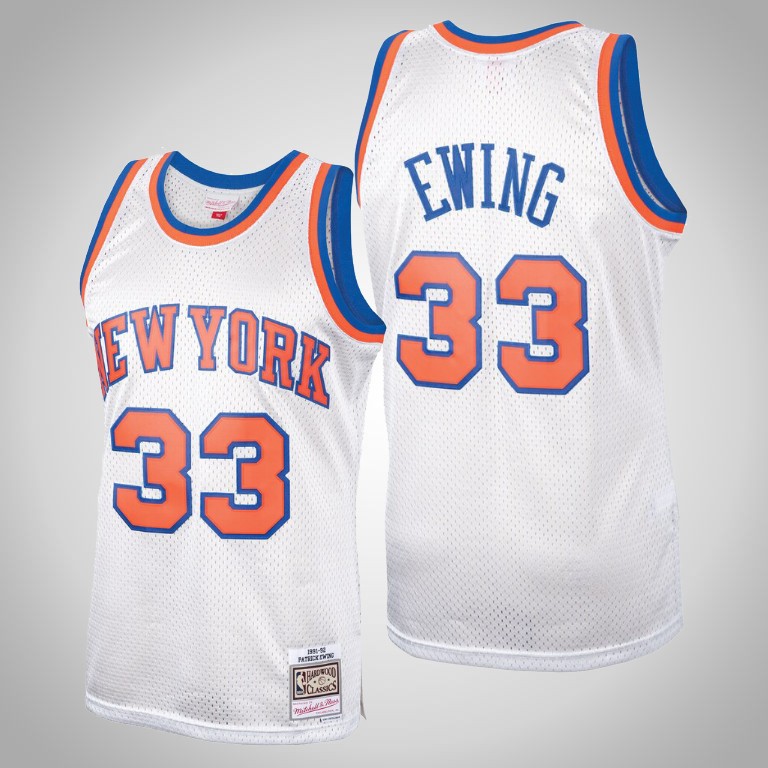 New York Knicks Patrick Ewing White Throwback Jersey New York Knicks Patrick Ewing White Throwback Jersey