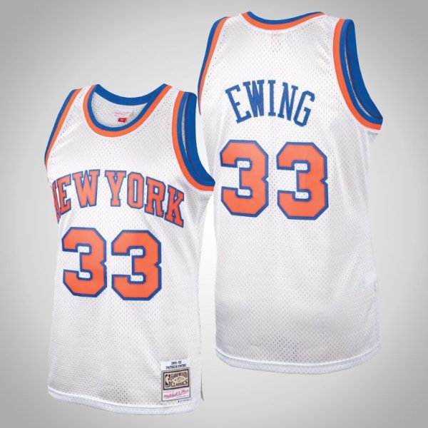 New York Knicks Patrick Ewing White Throwback Jersey New York Knicks Patrick Ewing White Throwback Jersey