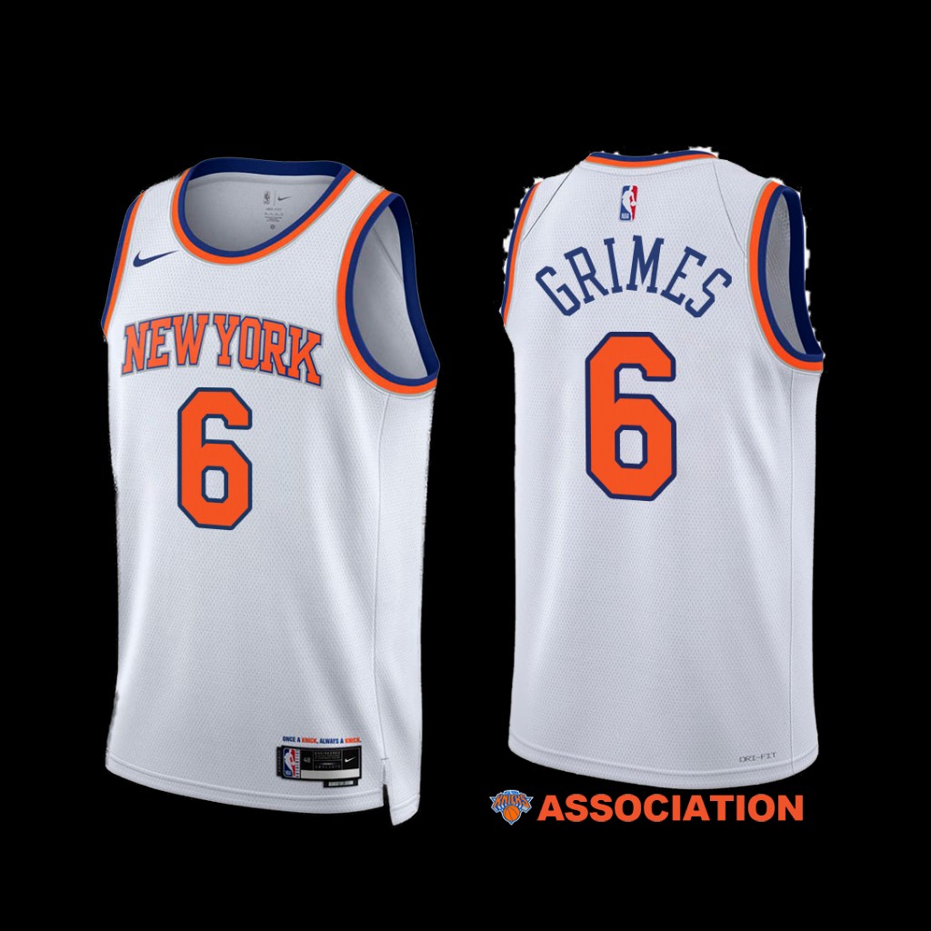 New York Knicks Quentin Grimes 2022-23 Association Edition Jersey White New York Knicks Quentin Grimes 2022-23 Association Edition Jersey White