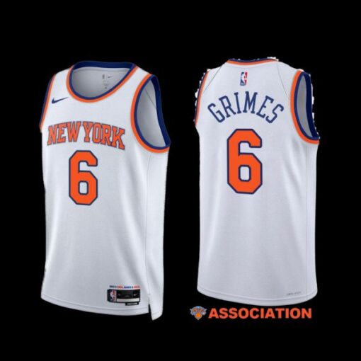 New York Knicks Quentin Grimes 2022-23 Association Edition Jersey White