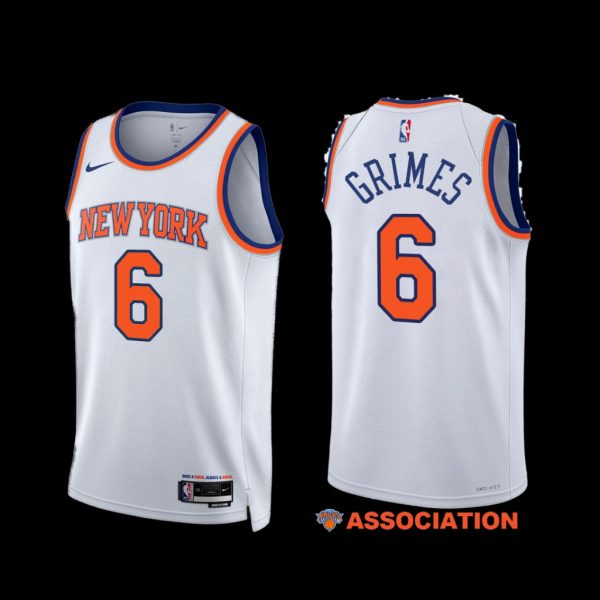 New York Knicks Quentin Grimes 2022-23 Association Edition Jersey White New York Knicks Quentin Grimes 2022-23 Association Edition Jersey White