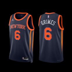 New York Knicks Quentin Grimes 2022-23 Statement Edition Jersey Navy