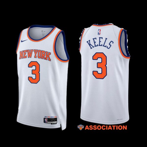 New York Knicks Trevor Keels 2022-23 Association Edition Jersey White New York Knicks Trevor Keels 2022-23 Association Edition Jersey White