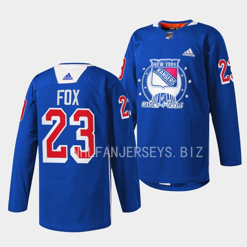 New York Rangers Adam Fox Garden of Dreams Blue Jersey New York Rangers Adam Fox Garden of Dreams Blue Jersey