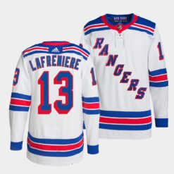 New York Rangers Alexis Lafreniere Away White Jersey