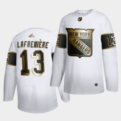 New York Rangers Alexis Lafreniere Golden Edition Limited White Jersey