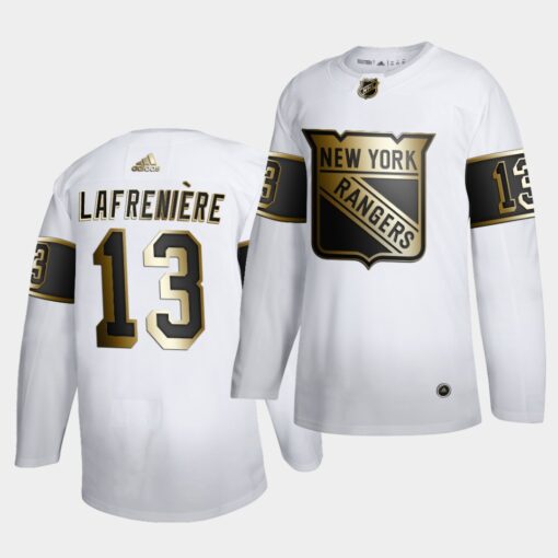 New York Rangers Alexis Lafreniere Golden Edition Limited White Jersey
