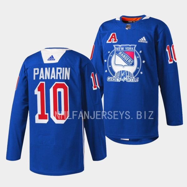 New York Rangers Artemi Panarin Garden of Dreams Blue Jersey New York Rangers Artemi Panarin Garden of Dreams Blue Jersey