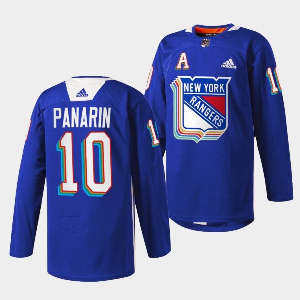 New York Rangers Artemi Panarin Pride Night Royal Jersey New York Rangers Artemi Panarin Pride Night Royal Jersey