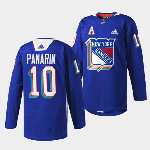 New York Rangers Artemi Panarin Pride Night Royal Jersey