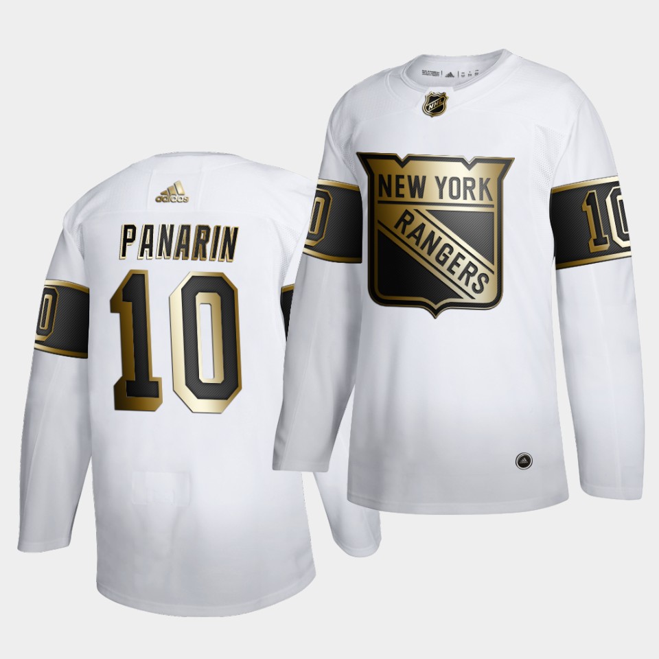 New York Rangers Artemi Panarin White Golden Edition Jersey New York Rangers Artemi Panarin White Golden Edition Jersey
