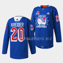 New York Rangers Chris Kreider Garden of Dreams Blue Jersey