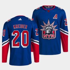 New York Rangers Chris Kreider NReverse Blue Jersey