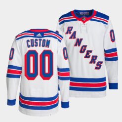 New York Rangers Custom Away White Jersey