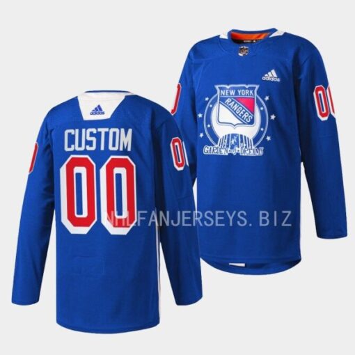 New York Rangers Custom Garden of Dreams Blue Jersey