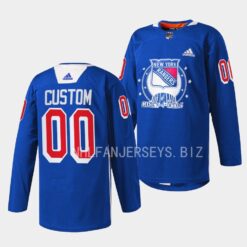 New York Rangers Custom Garden of Dreams Blue Jersey