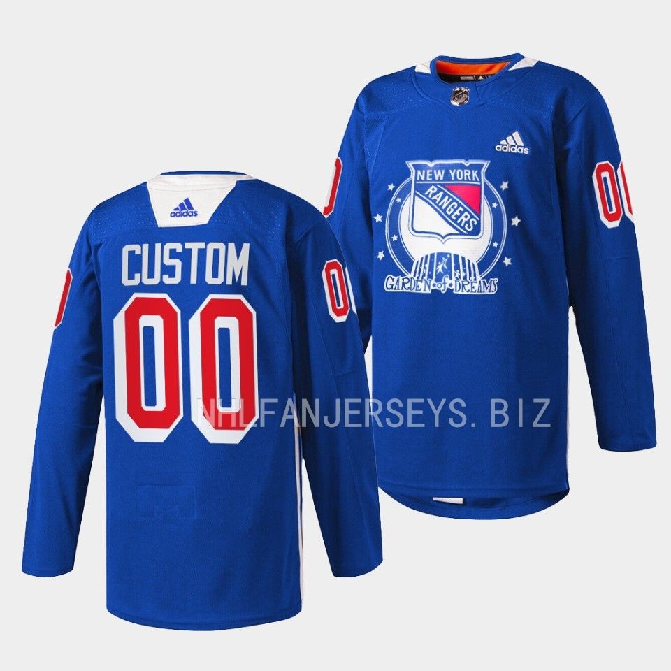 New York Rangers Custom Garden of Dreams Blue Jersey New York Rangers Custom Garden of Dreams Blue Jersey