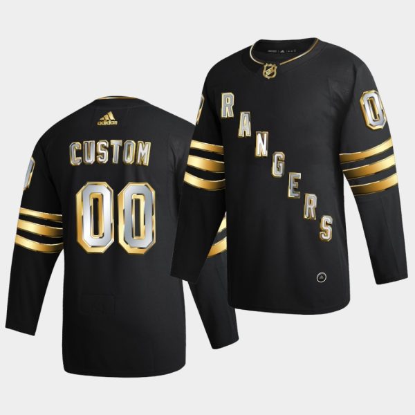 New York Rangers Custom Golden Edition Limited Black Jersey New York Rangers Custom Golden Edition Limited Black Jersey