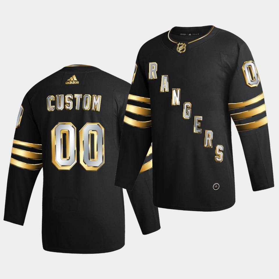New York Rangers Custom Golden Edition Limited Black Jersey New York Rangers Custom Golden Edition Limited Black Jersey