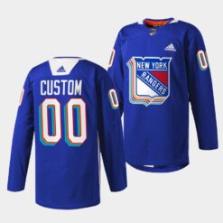 New York Rangers Custom Pride Night Royal Jersey