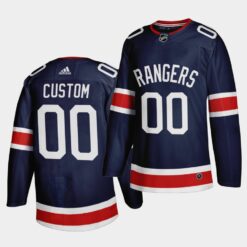New York Rangers Custom Reverse Navy Jersey