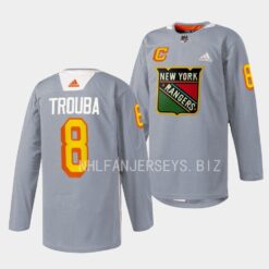 New York Rangers Jacob Trouba 2023 Black History Night Grey Jersey