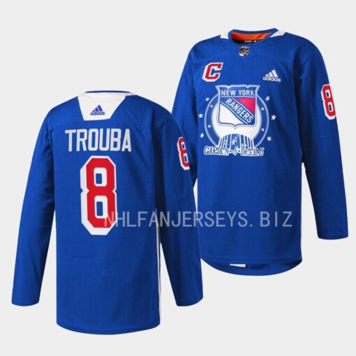 New York Rangers Jacob Trouba Garden of Dreams Blue Jersey