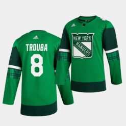 New York Rangers Jacob Trouba St. Patrick’s Day Green Player Jersey