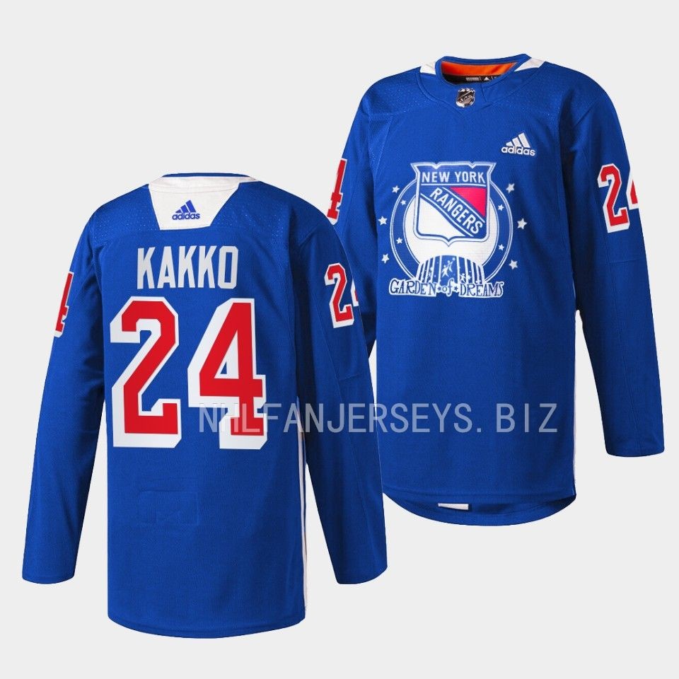New York Rangers Kaapo Kakko Garden of Dreams Blue Jersey New York Rangers Kaapo Kakko Garden of Dreams Blue Jersey