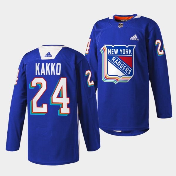 New York Rangers Kaapo Kakko Pride Night Royal Jersey New York Rangers Kaapo Kakko Pride Night Royal Jersey