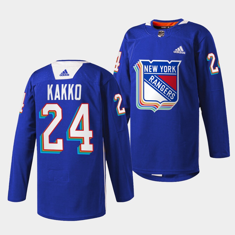 New York Rangers Kaapo Kakko Pride Night Royal Jersey New York Rangers Kaapo Kakko Pride Night Royal Jersey