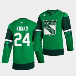 New York Rangers Kaapo Kakko St. Patrick’s Day Green Player Jersey