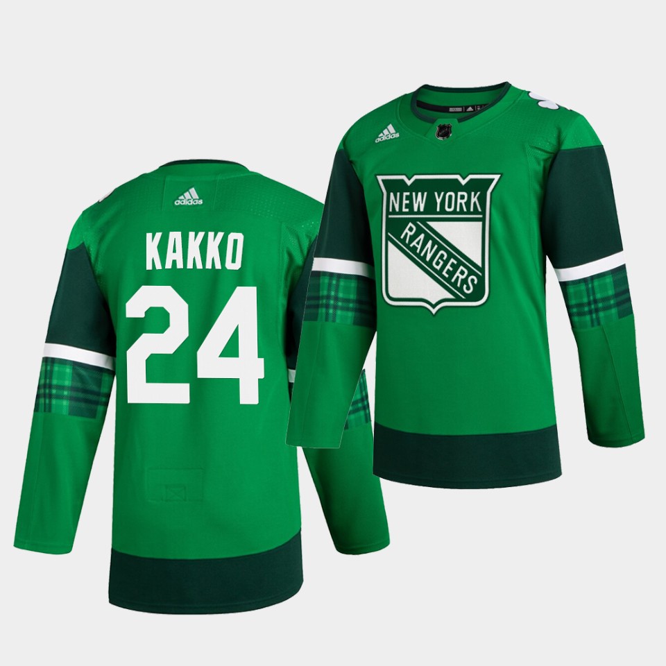 New York Rangers Kaapo Kakko St. Patrick's Day Green Player Jersey New York Rangers Kaapo Kakko St. Patrick's Day Green Player Jersey