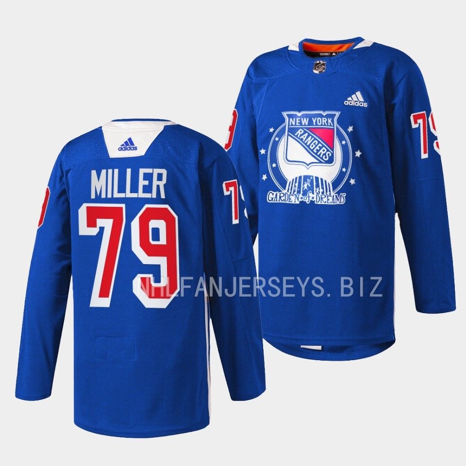 New York Rangers K'Andre Miller Garden of Dreams Blue Jersey New York Rangers K'Andre Miller Garden of Dreams Blue Jersey
