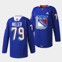 New York Rangers K’Andre Miller Pride Night Royal Jersey