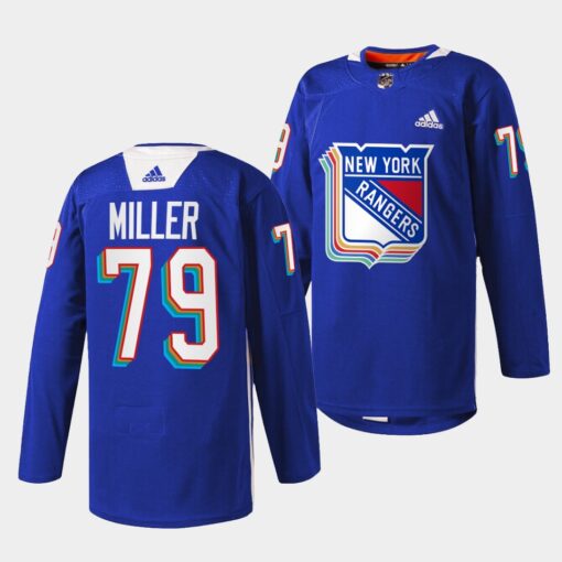 New York Rangers K’Andre Miller Pride Night Royal Jersey