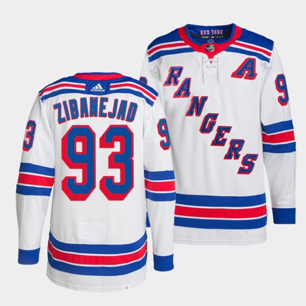 New York Rangers Mika Zibanejad Away White Jersey New York Rangers Mika Zibanejad Away White Jersey