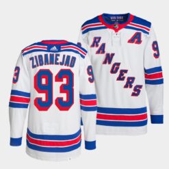 New York Rangers Mika Zibanejad Away White Jersey
