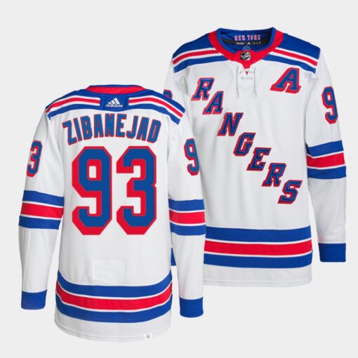 New York Rangers Mika Zibanejad Away White Jersey