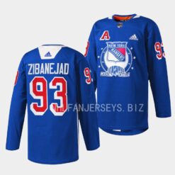 New York Rangers Mika Zibanejad Garden of Dreams Blue Jersey