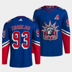 New York Rangers Mika Zibanejad Reverse Blue Jersey
