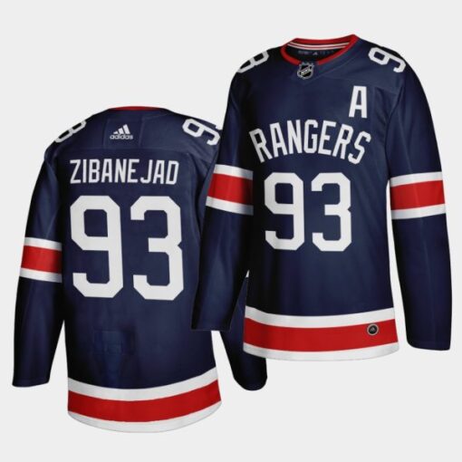 New York Rangers Mika Zibanejad Reverse Navy Jersey