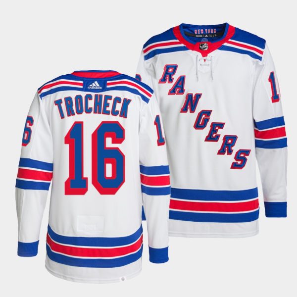 New York Rangers Vincent Trocheck Primegreen Away White Jersey New York Rangers Vincent Trocheck Primegreen Away White Jersey