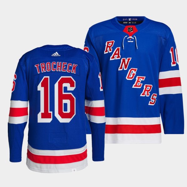 New York Rangers Vincent Trochecky Primegreen Home Royal Jerse New York Rangers Vincent Trochecky Primegreen Home Royal Jerse