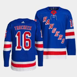 New York Rangers Vincent Trochecky Primegreen Home Royal Jerse
