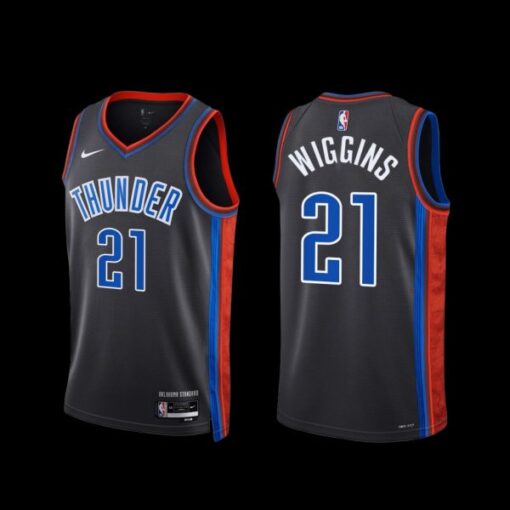 Oklahoma City Thunder Aaron Wiggins 2022-23 City Edition Jersey Gray