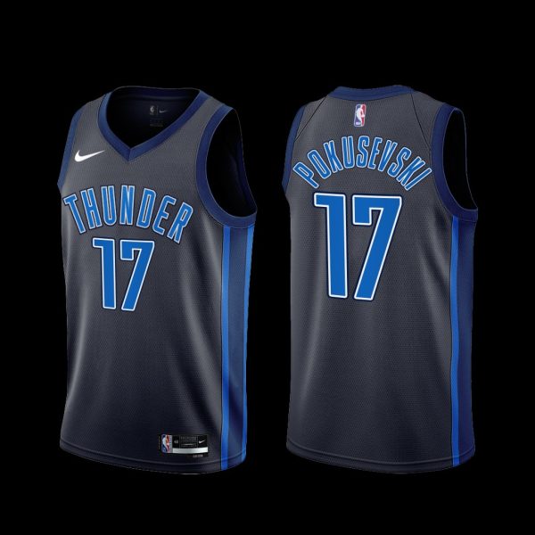 Oklahoma City Thunder Aleksej Pokusevski 2022-23 Black City Edition Jersey Oklahoma City Thunder Aleksej Pokusevski 2022-23 Black City Edition Jersey