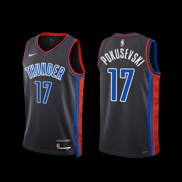 Oklahoma City Thunder Aleksej Pokusevski 2022-23 City Edition Jersey Gray Oklahoma City Thunder Aleksej Pokusevski 2022-23 City Edition Jersey Gray