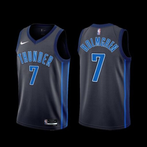 Oklahoma City Thunder Chet Holmgren 2022-23 Black City Edition Jersey